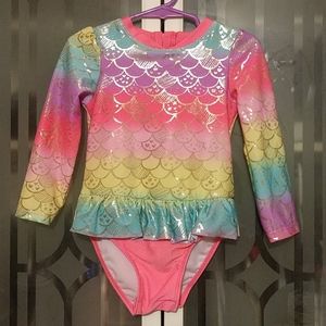 Toddler Girl Rashguard/Swimsuit